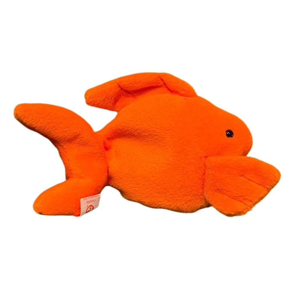 Ty Beanie Baby Goldie the Goldfish Orange‎ Plush Toy Collectible 4023